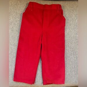Bella bliss red corduroy pants, size 18 months